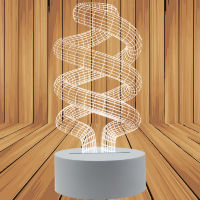 3D светильник "Спираль" 6 видов подсветки, сенсорный