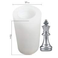 Силиконовые формы, молды  для изготовления больших шахматных фигур, 6 форм, белые - Силиконовые формы, молды  для изготовления больших шахматных фигур, 6 форм, белые