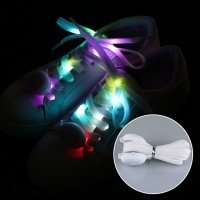 Светящиеся LED шнурки для обуви из нейлона, 1 пара , меняющие цвет
